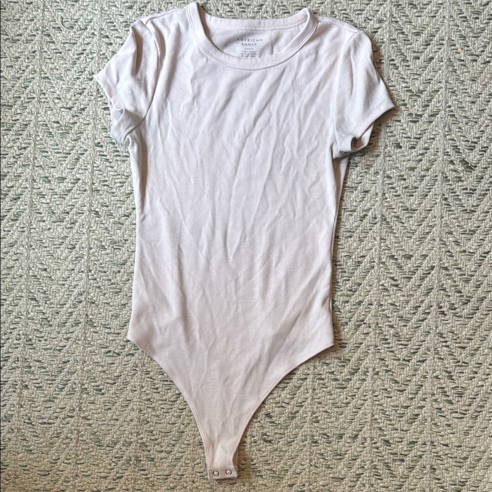 American Eagle Outfitters Light Pink Bodysuit form fitting